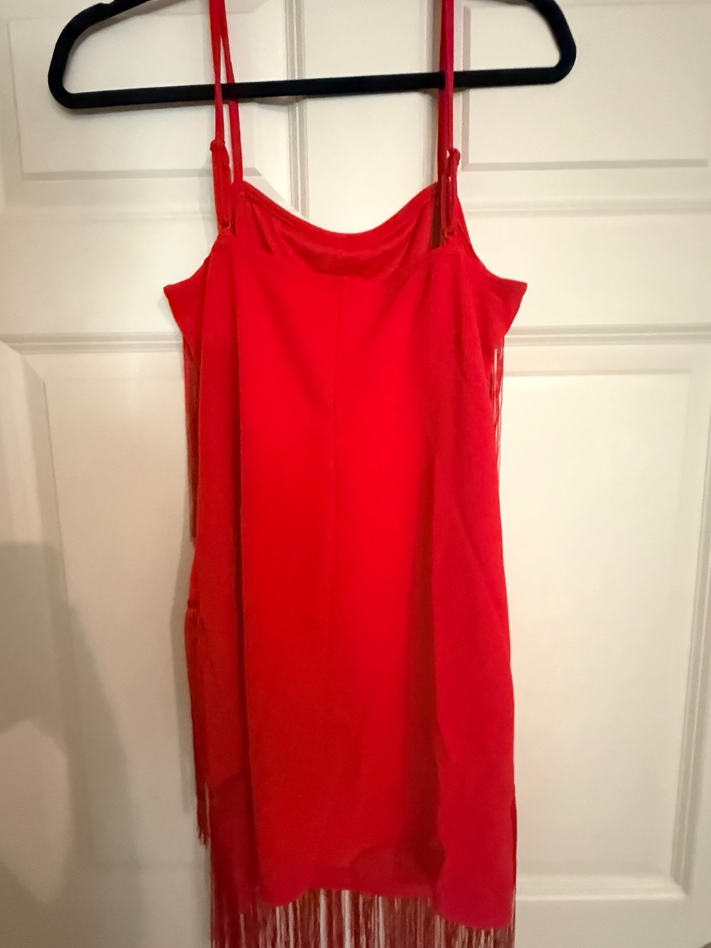 SHEIN Red Fringe Slip Mini Dress